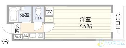 モアクレスト(1K/3階)の間取り写真