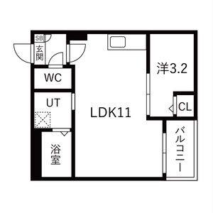 JACK SHOHOX(1LDK/1階)の間取り写真