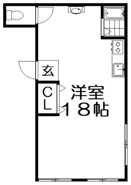 淀屋ビル(ワンルーム/3階)の間取り写真