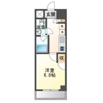 エルザビル名古屋駅前(1K/5階)の間取り写真