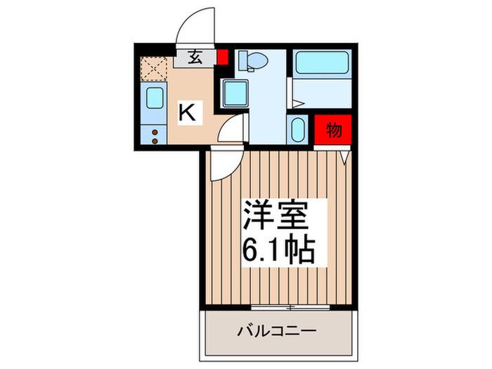 ハルホ・奏の杜・イースト(1K/1階)の間取り写真