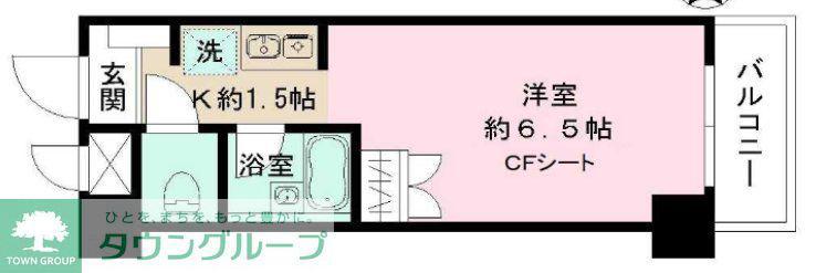 キャンパスコートTK(1K/5階)の間取り写真