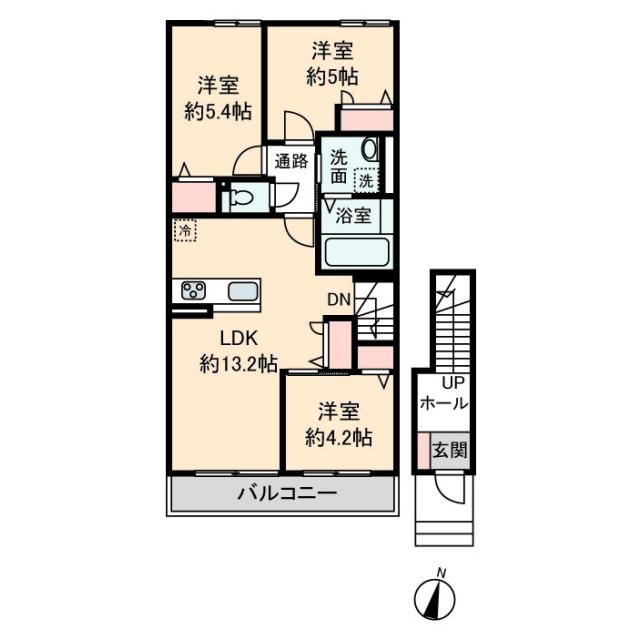 エルツI(3LDK/2階)の間取り写真