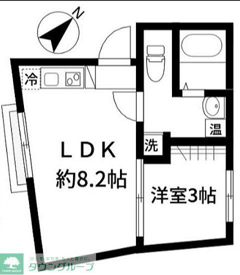オモチデセンゴク(1LDK/6階)の間取り写真