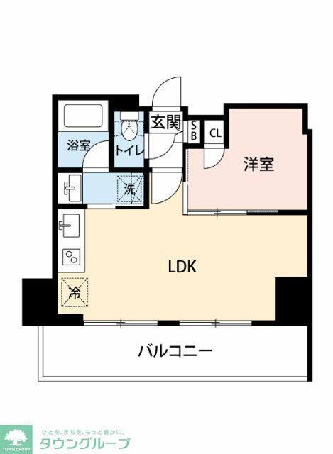 マイナビSTAY EKISM さいたま新都心(1LDK/6階)の間取り写真