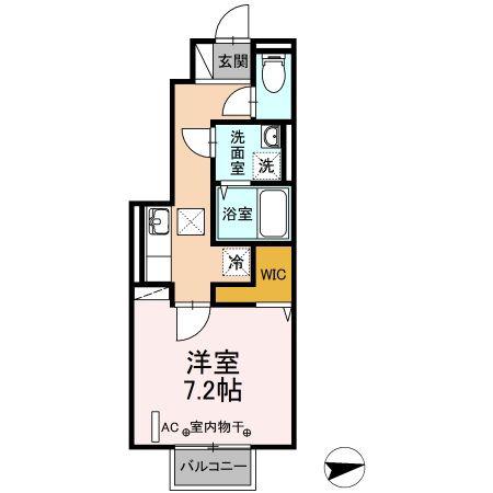 DS COCO(1K/1階)の間取り写真