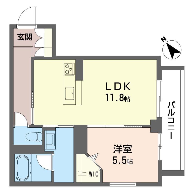 ベルヴェデーレ(1LDK/3階)の間取り写真