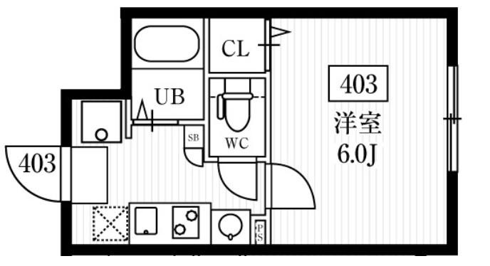 エルファーロ小竹向原(1K/4階)の間取り写真
