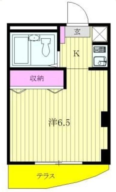 ハイムあさか(1K/2階)の間取り写真