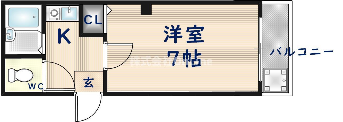 サンライフ近江堂(1K/3階)の間取り写真