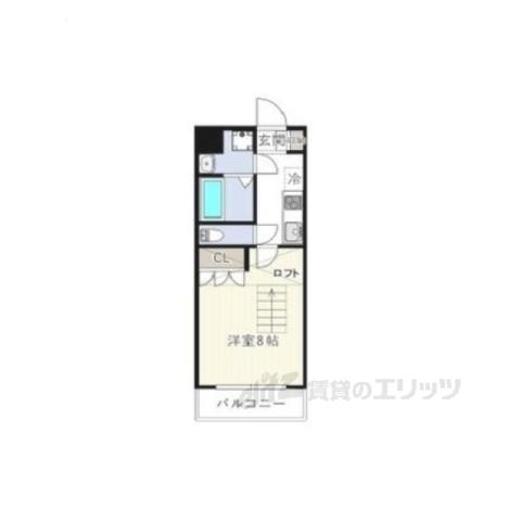 INOVE長瀬3(1K/1階)の間取り写真