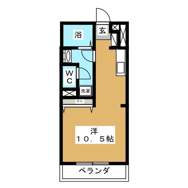 第7クレスト吉原(ワンルーム/1階)の間取り写真