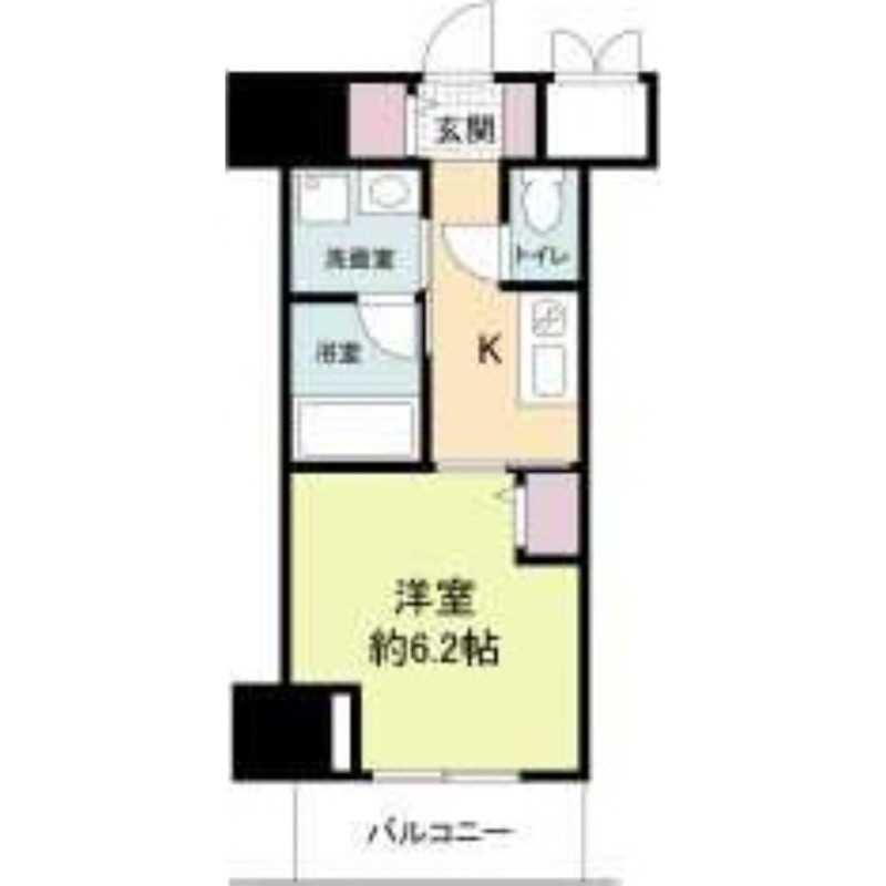 ドゥーエ立売堀(1K/2階)の間取り写真