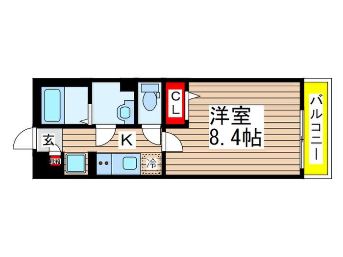 リブリ・SUZUYASU(1K/1階)の間取り写真