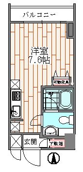 フェリーチェ2939(ワンルーム/6階)の間取り写真
