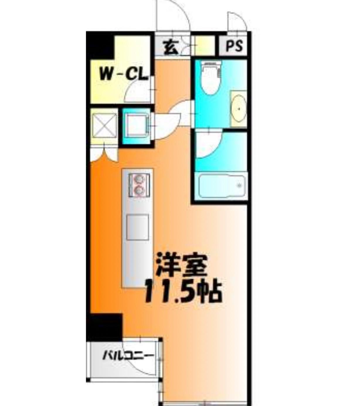 シャインコート岡南町(ワンルーム/3階)の間取り写真