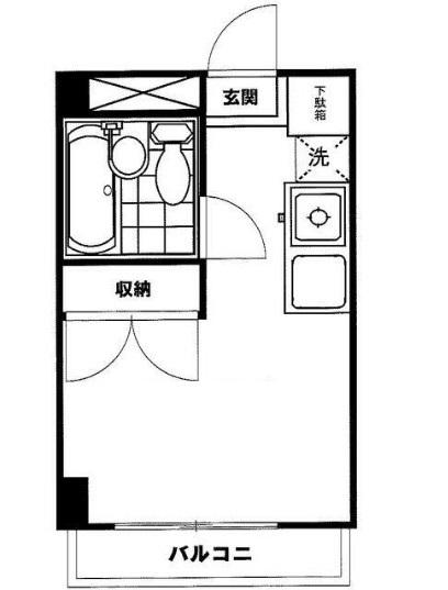 アリエル三田(ワンルーム/3階)の間取り写真