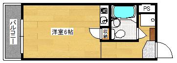 コーポマルニ(ワンルーム/3階)の間取り写真