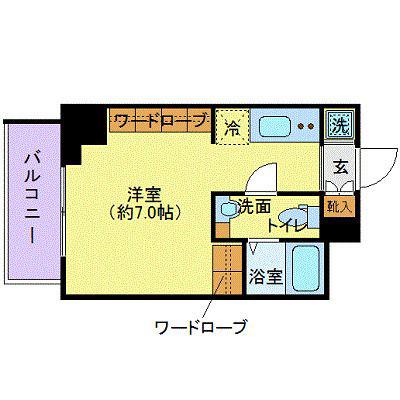 ステージグランデ大宮(ワンルーム/8階)の間取り写真