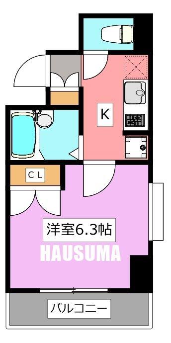 ヴェローナ板橋本町(1K/10階)の間取り写真