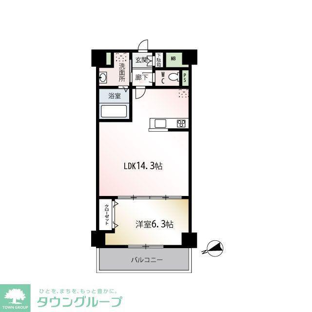 MQUARTO新座(1LDK/3階)の間取り写真