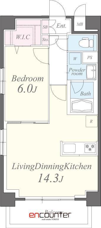CASA VIVACE(1LDK/4階)の間取り写真