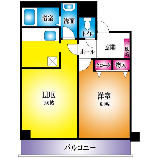 ソネット上池袋(1LDK/2階)の間取り写真