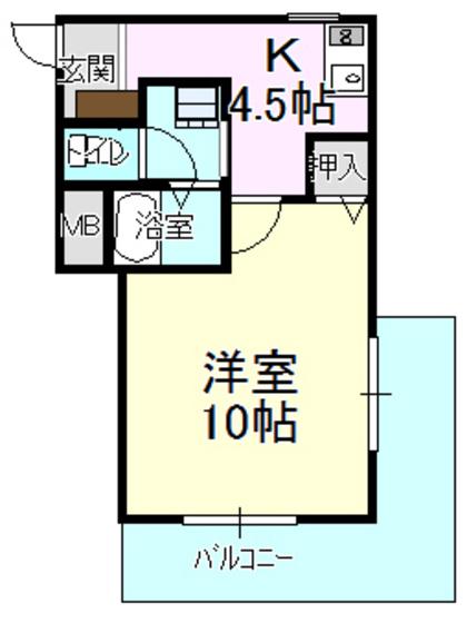 ダイヤモンドヒル(1K/3階)の間取り写真
