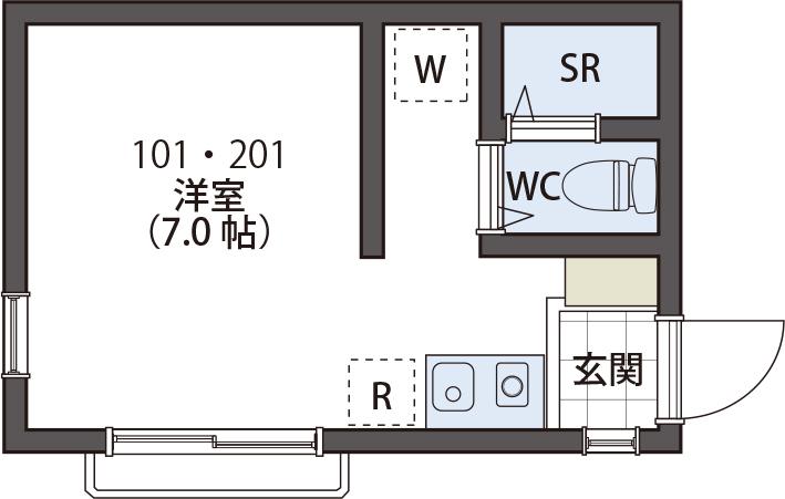 SIESTAVILLA清瀬II(ワンルーム/2階)の間取り写真