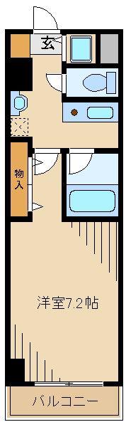 第7千代鶴ビル(1K/7階)の間取り写真