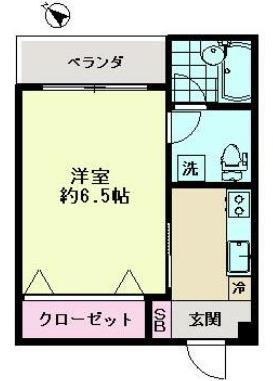 ベレトワールー女性限定-(1K/2階)の間取り写真