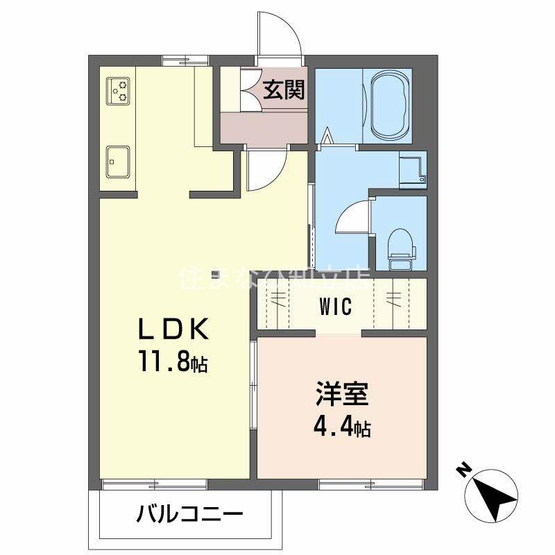 エントピア20A棟(2DK/1階)の間取り写真