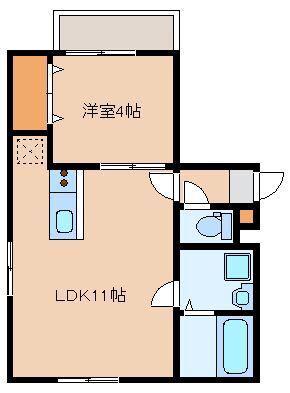 ベルデマール箱崎II(1LDK/3階)の間取り写真