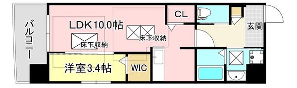 FU-TON4祇園さくら坂(1LDK/7階)の間取り写真