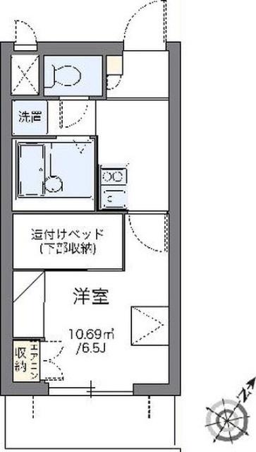 レオパレスシェル都III(1K/3階)の間取り写真