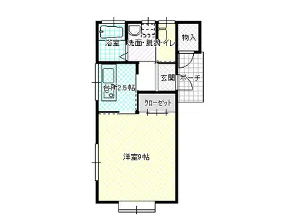 メゾンサタク(1K/1階)の間取り写真