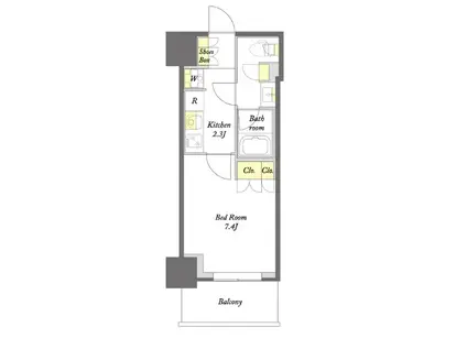 プライムメゾン板橋(1K/7階)の間取り写真