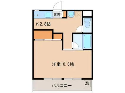 LAAVANT(1K/1階)の間取り写真