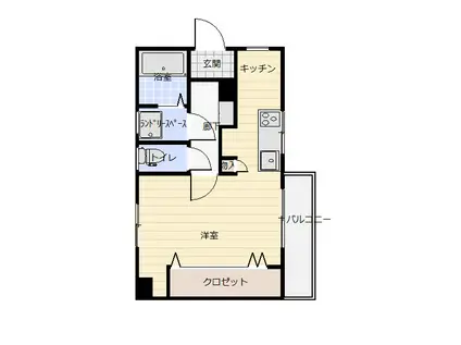 ルナハイツIII307(1K/3階)の間取り写真