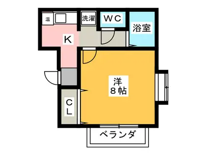 コーポミヤコ(1K/2階)の間取り写真