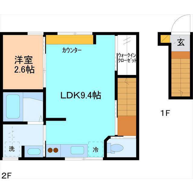 GRAN-NOIX西泉 A棟(1LDK/2階)の間取り写真