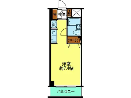 柳町新田ビル(ワンルーム/3階)の間取り写真