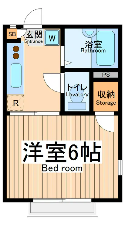 ルネ西国立A棟 1階階 間取り