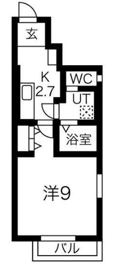 FIRST花巻(1K/1階)の間取り写真