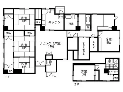 ブルジョン南青山(5LDK/1階)の間取り写真