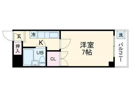 安田第3ビル(1K/4階)の間取り写真