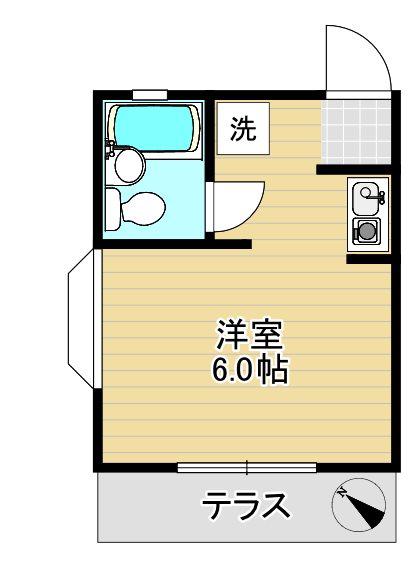 ピュアハウス塚田(ワンルーム/1階)の間取り写真