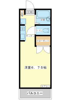 ハミング玉手(ワンルーム/1階)の間取り写真