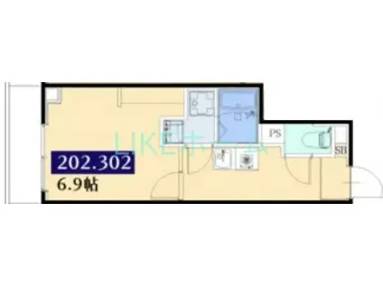 SKビル拾参番館(1K/3階)の間取り写真