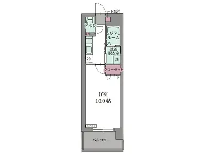 レジデンス吉野(1K/2階)の間取り写真